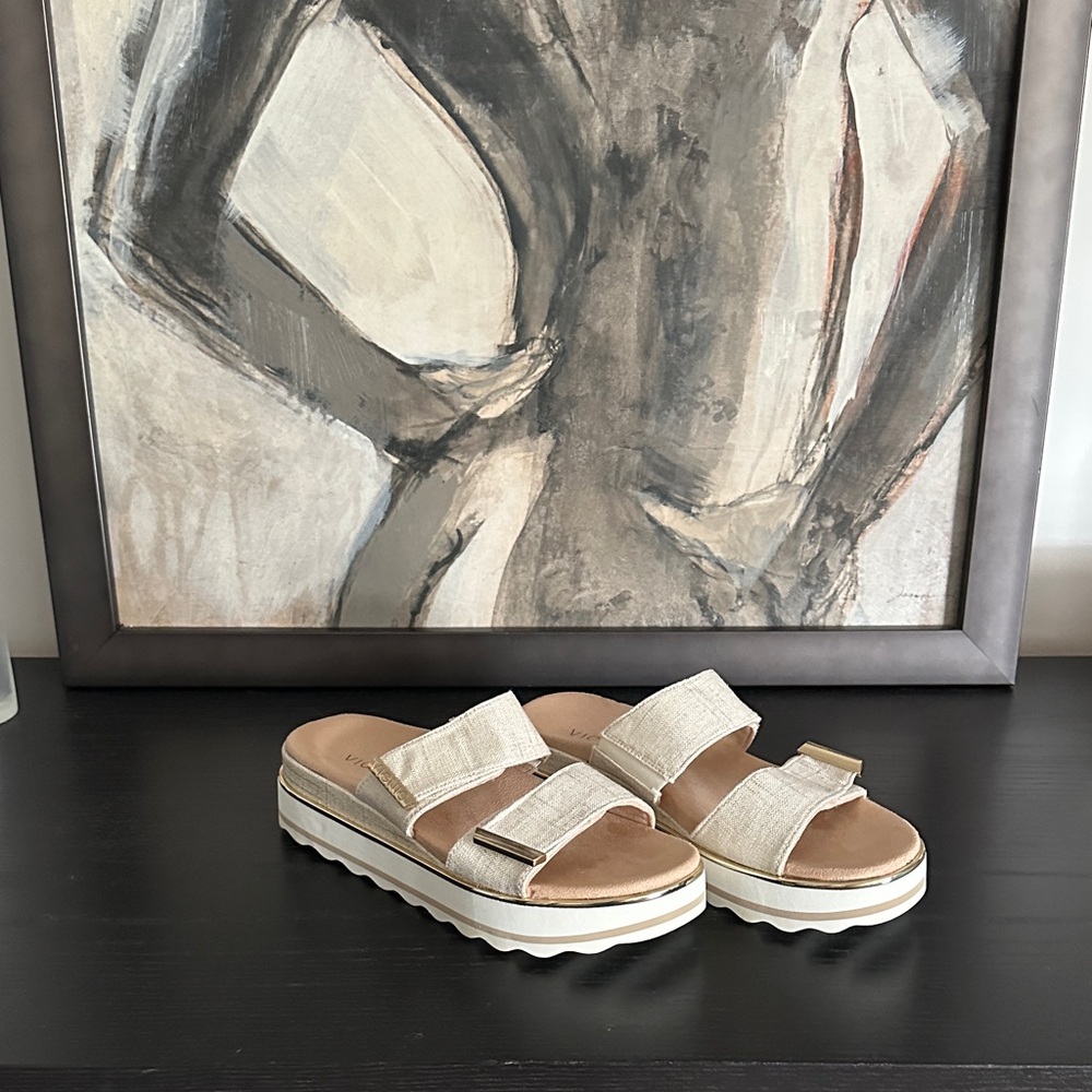 Vionic Cream Platform Sandals - image 1